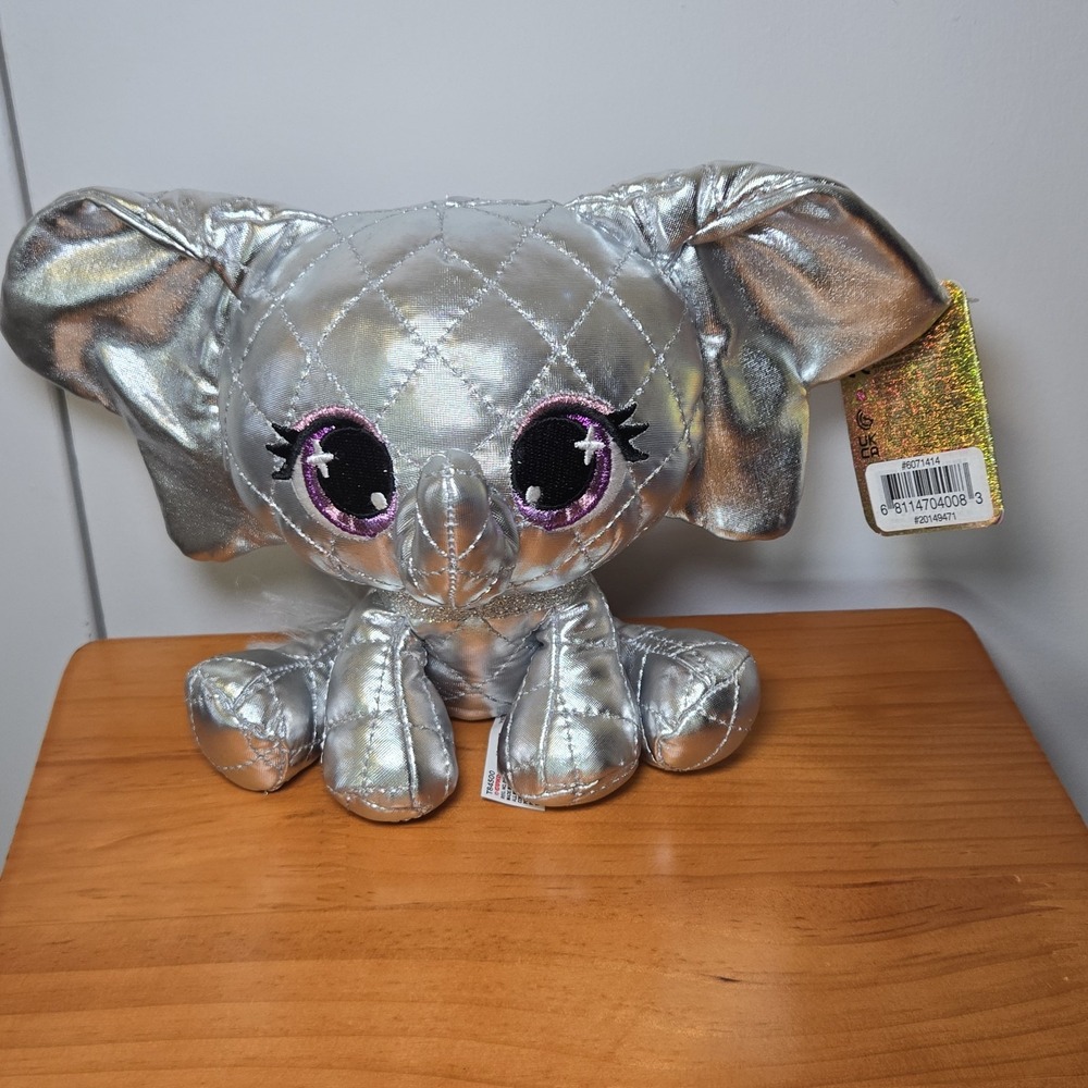 Gund P. Lushes Pet ELLA L'PHANTE Designer Fashion Silver Plush 6"